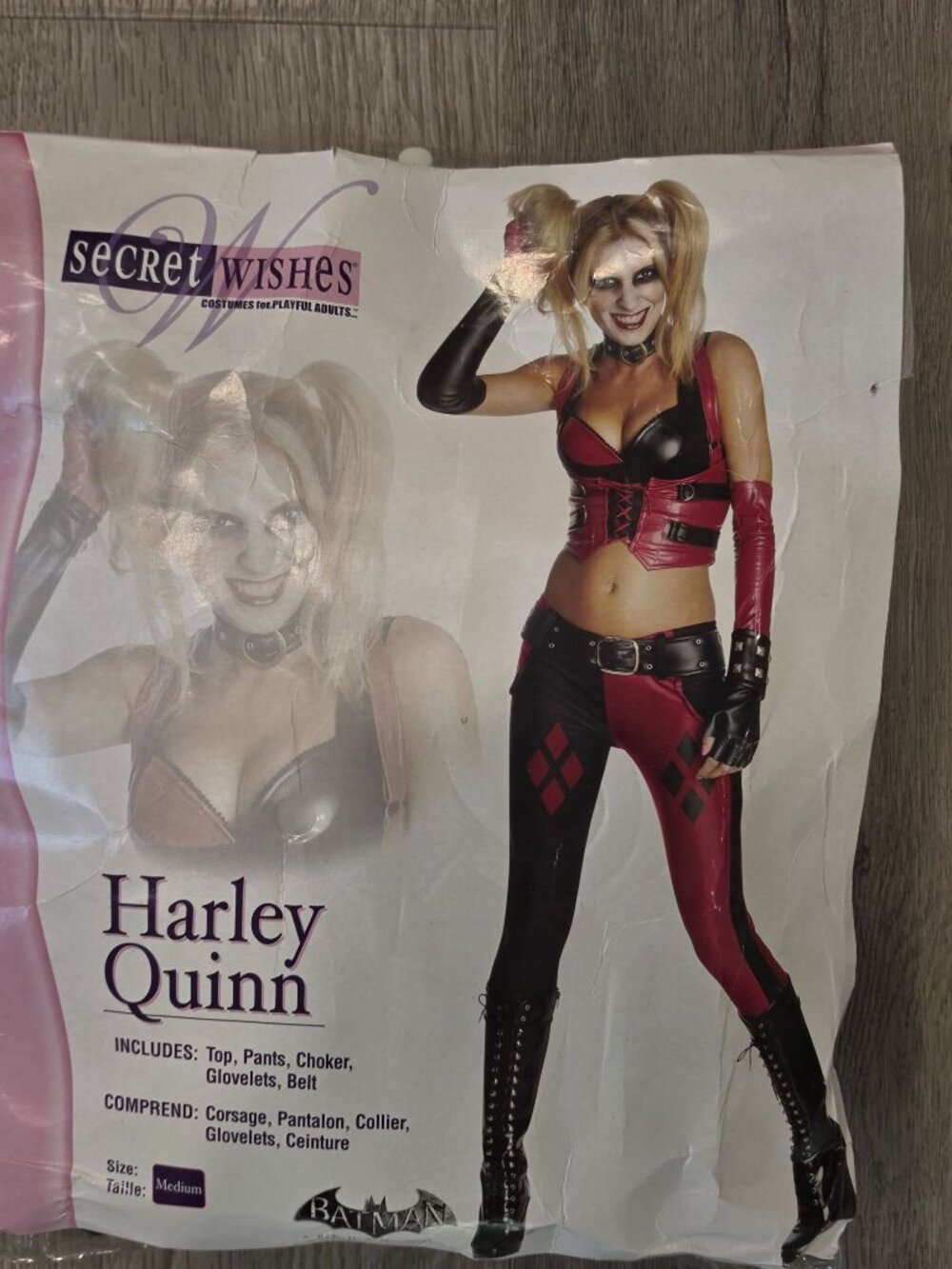 Secret Wishes Harley Quinn Costume For Adults Includes Top Pants Gloves Choker B